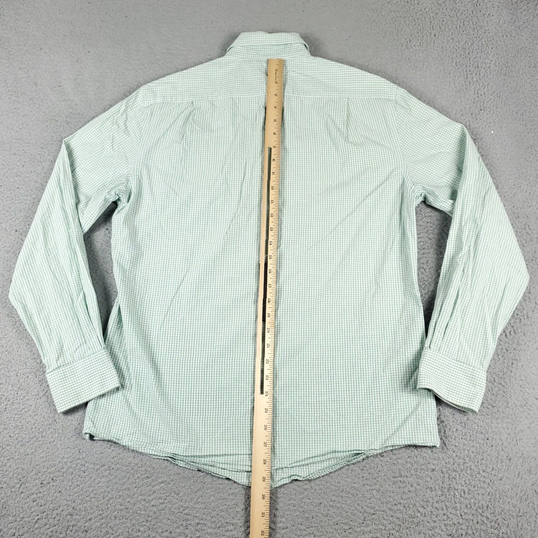 Tommy Hilfiger Tommy Hilfiger Shirt Mens 16 Green Check Dress Button Up Long Sleeve Shirt Dress Shirt Green 16 Tommy Hilfiger Men’s Button Up Dress Shirt Size 42R - 3 Thumbnail