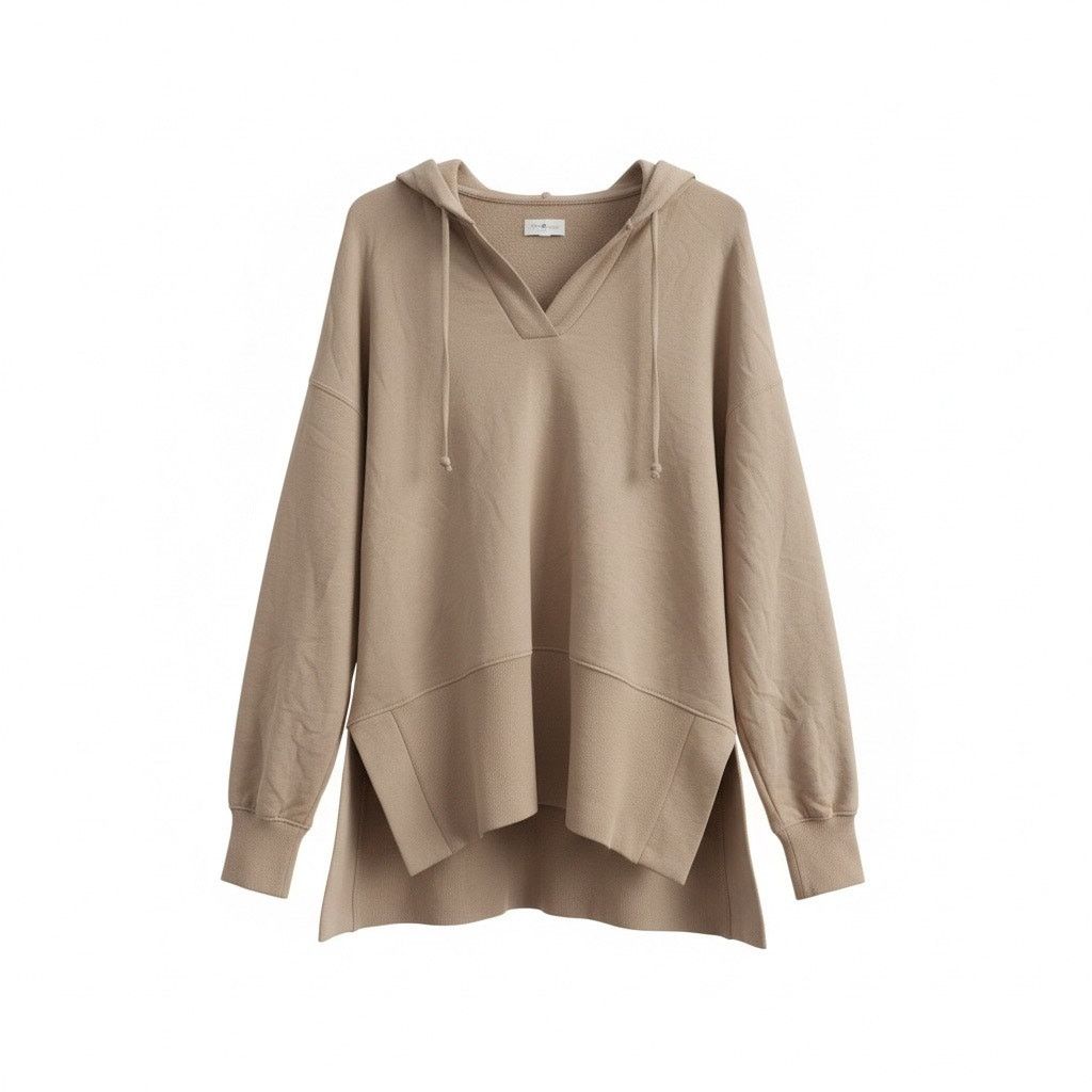 Lou & Grey Lou & Grey Tan Hooded Sweatshirt Women’s Small Oversized Size S / US 4 / IT 40 - 1 Thumbnail