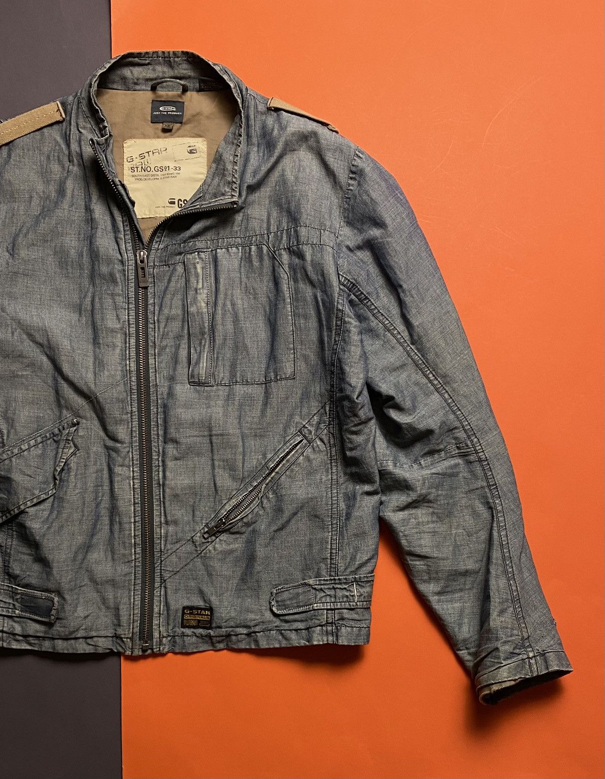G-Star Vintage 90s G-star raw denim jacket Size US L / EU 52-54 / 3 - 2 Thumbnail