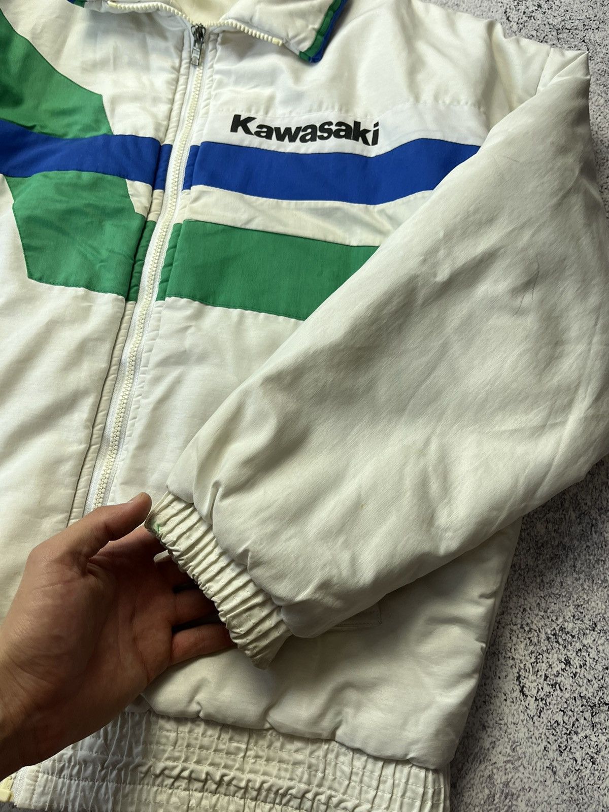 Vintage RARE Kawasaki Moto Y2K Racing Rider Naked Jacket Size US M / EU 48-50 / 2 - 20 Thumbnail