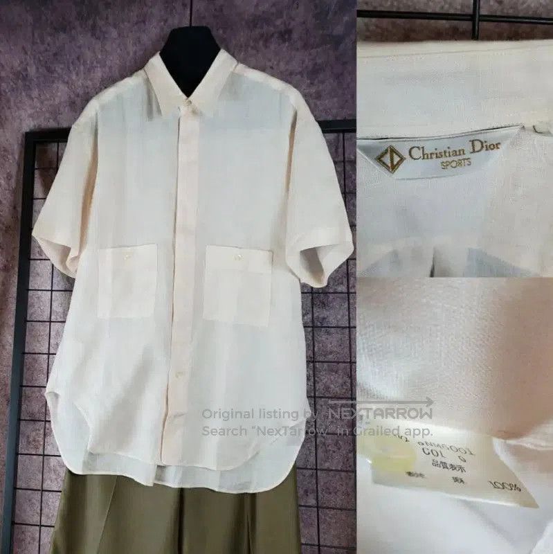 Dior Dior Summer Pink Linen Short Sleeve Shirt . Size US L / EU 52-54 / 3 - 1 Thumbnail
