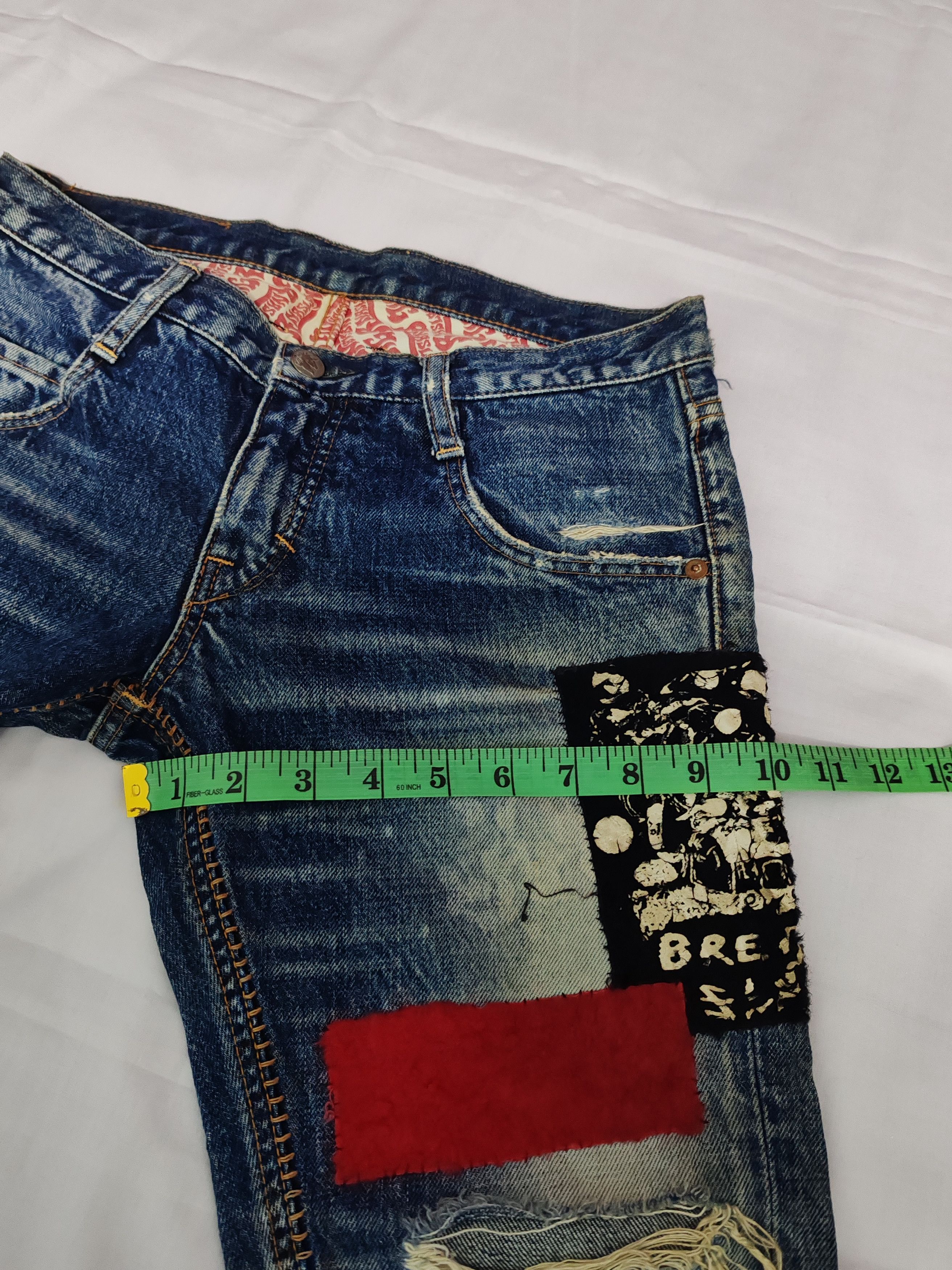 If Six Was Nine RNA Inc Distressed Denim Jean Seditionaries Patchwork Rare Size US 28 / EU 44 - 11 Thumbnail