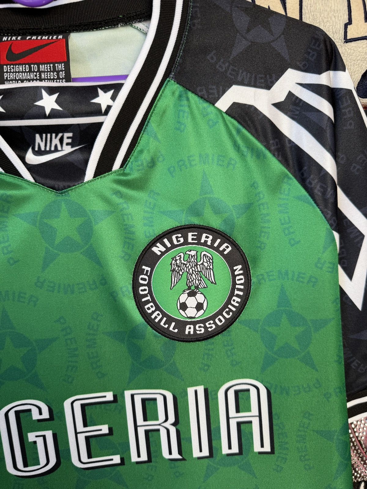 Nike 1998/2000 Nike Nigeria Vintage Soccer Jersey T-Shirt Tee Size US L / EU 52-54 / 3 - 5 Thumbnail