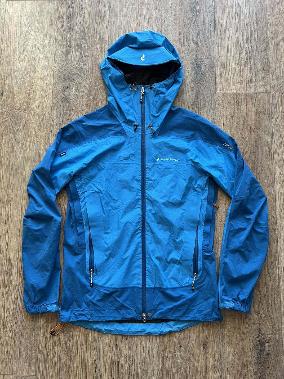 Image of Peak Perfomance R&d Goretex Pacliteshell X Arcteryx X Tnf in Blue, Men's (Size Small)