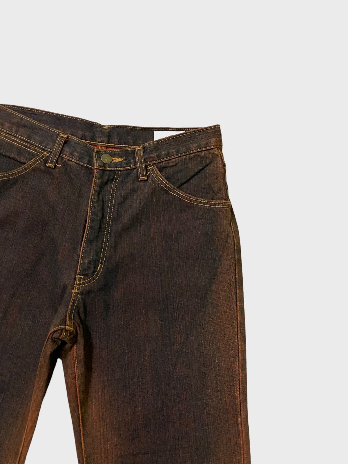 If Six Was Nine × Le Grande Bleu (L.G.B.) × Wrangler Flared Wrangler Black Red Two Tone Boot Cut Denim Size US 28 / EU 44 - 5 Thumbnail