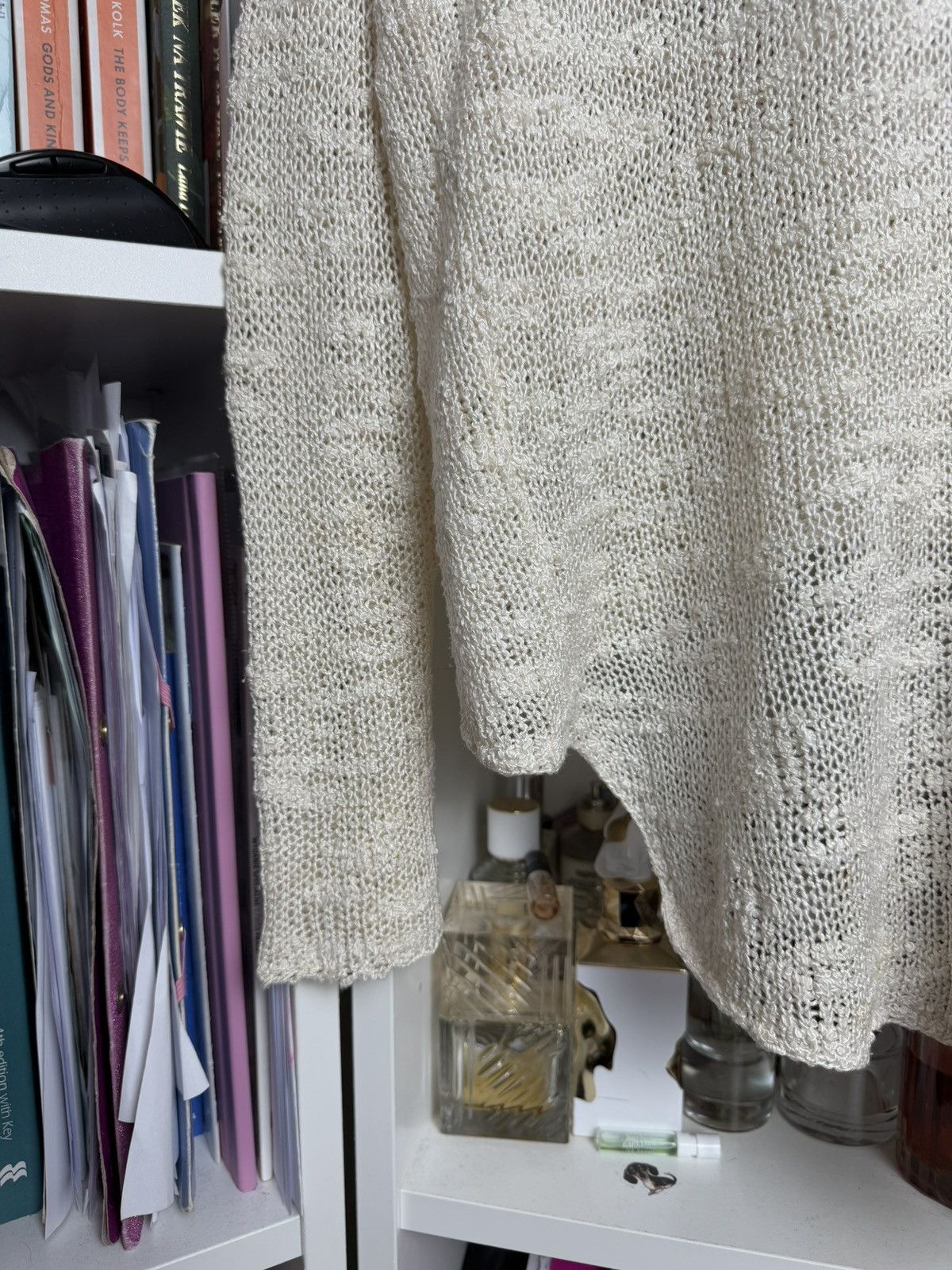 Designer × Helmut Lang Helmut lang asymmetrical crochet silk sweater S archive opium Size S / US 4 / IT 40 - 5 Thumbnail