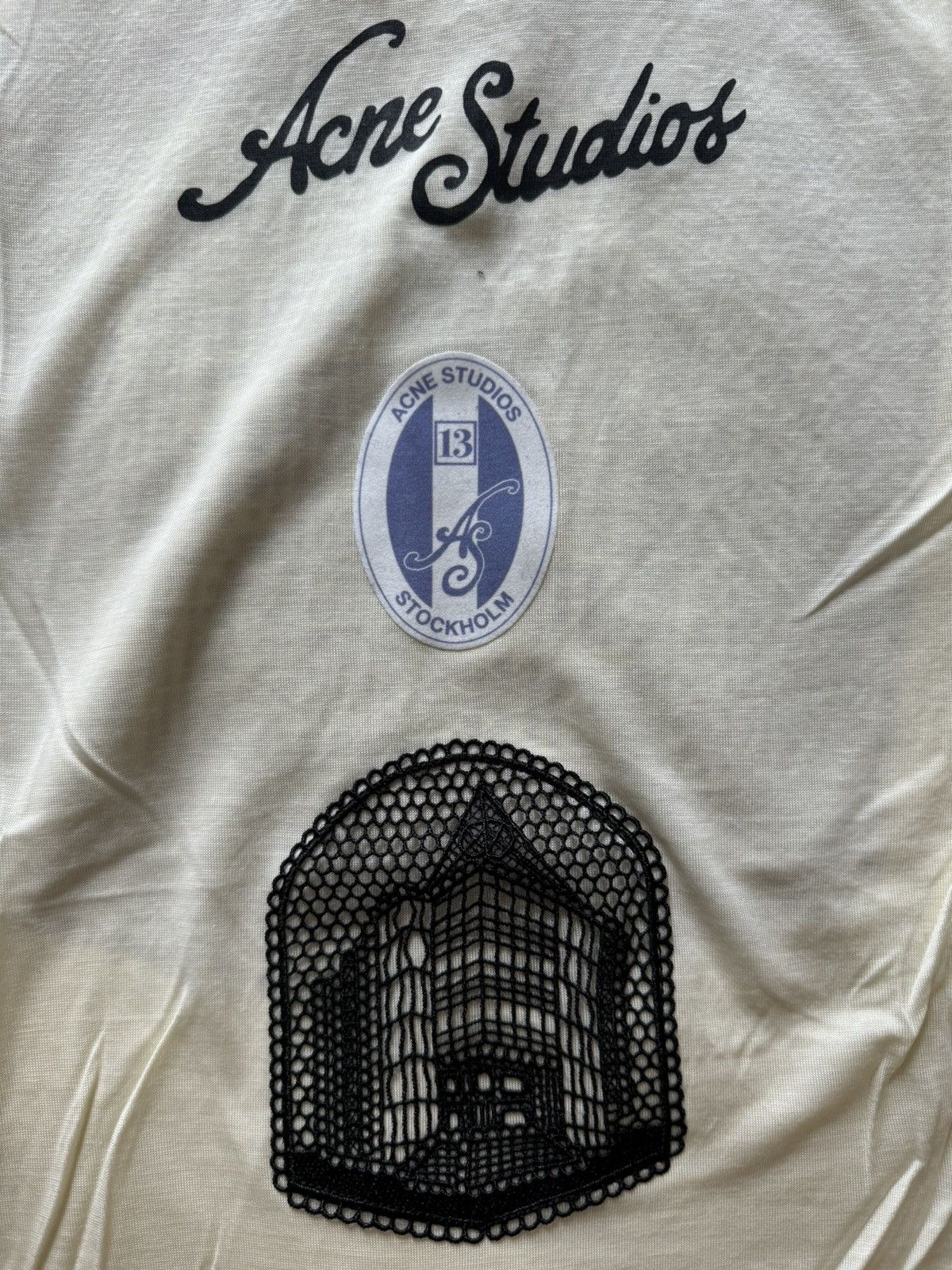 Acne Studios Acne Studios Logo Printed V-Neck Jersey Size US L / EU 52-54 / 3 - 4 Thumbnail