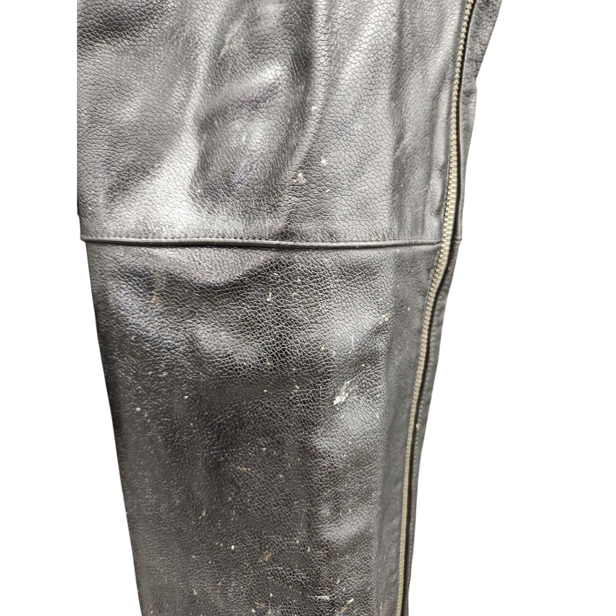 Harley Davidson Harley-Davidson Leather Motorcycle Riding Chaps Black Men’s Size US M / EU 48-50 / 2 - 10 Thumbnail