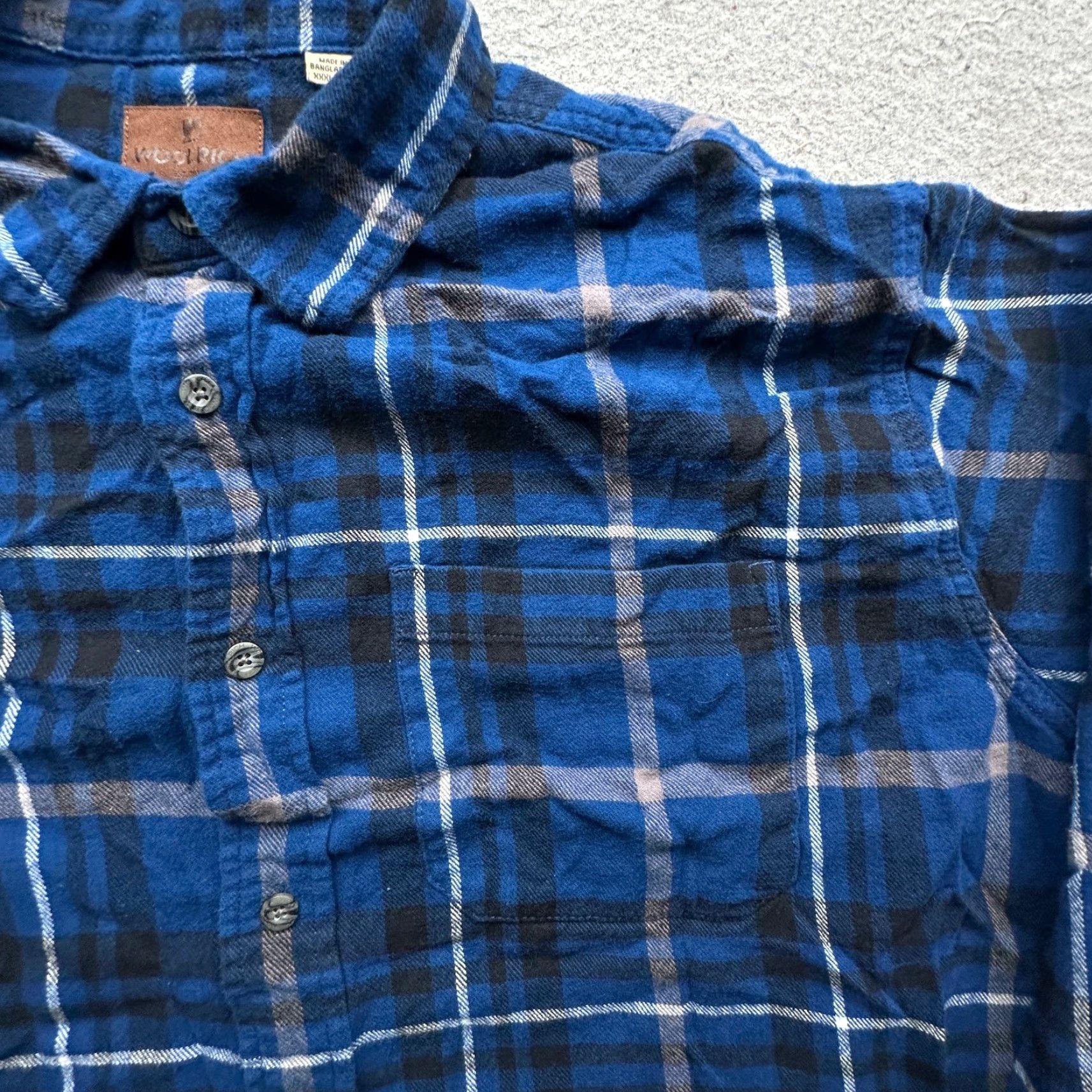 Vintage Woolrich Flannel Plaid Blue Long Sleeve Shirt Men 3XL Cotton Pocket Button-Up Chest 57in Casual Workwear Size US XXL / EU 58 / 5 - 7 Thumbnail