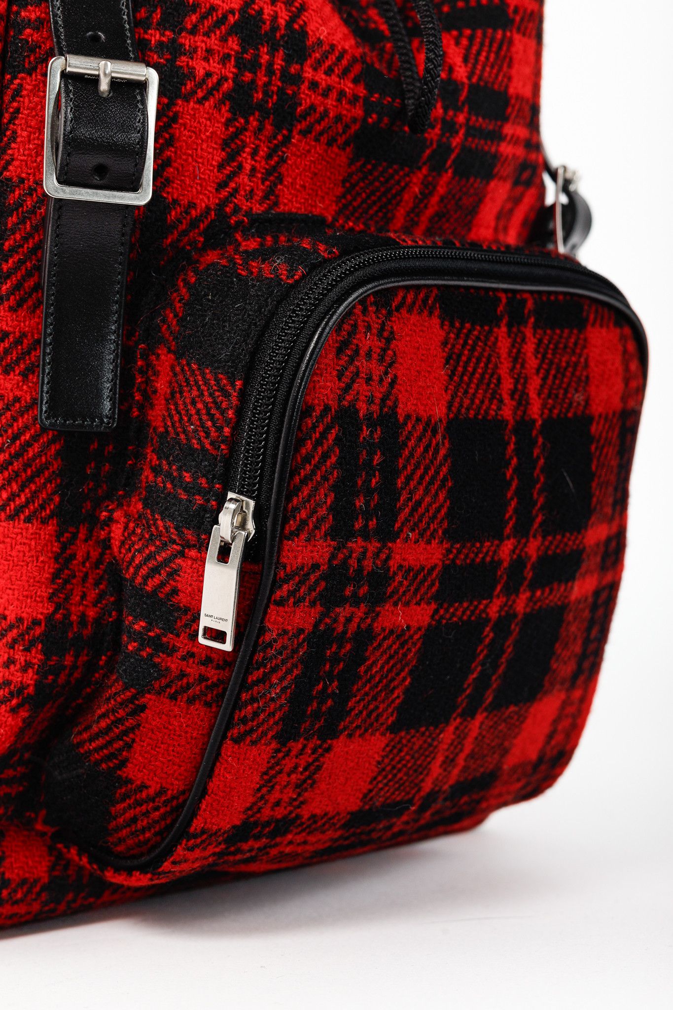 Saint Laurent Paris Saint Laurent AW/14 Tartan Wool YSL Hunting Rucksack Size ONE SIZE - 7 Thumbnail