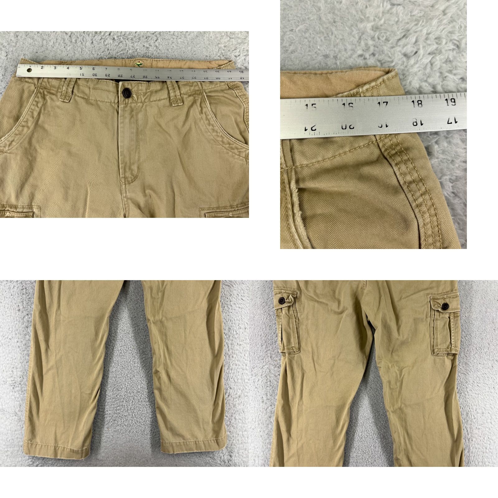 Vintage Redhead Mens Cargo Pants 36 Beige 100% Cotton Twill Pockets Pocket 5-Design Canvas Relaxed Straight Size US 36 / EU 52 - 9 Thumbnail