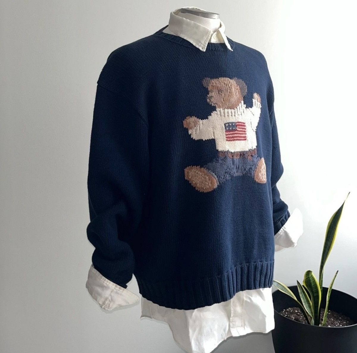 Polo Ralph Lauren *RARE* Vintage Polo Ralph Lauren Sit Down Bear Knit Sweater Size US XXL / EU 58 / 5 - 4 Thumbnail
