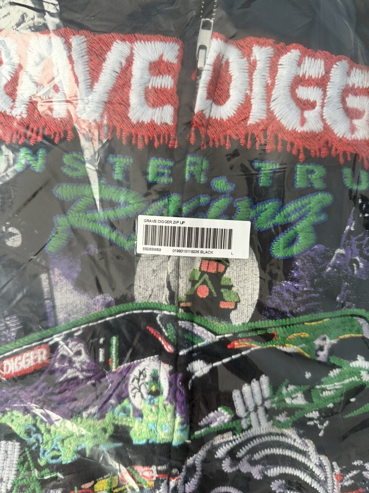 Supreme Supreme Monster Jam Grave Digger Zip Up Hooded Sweatshirt Size US L / EU 52-54 / 3 - 3 Thumbnail