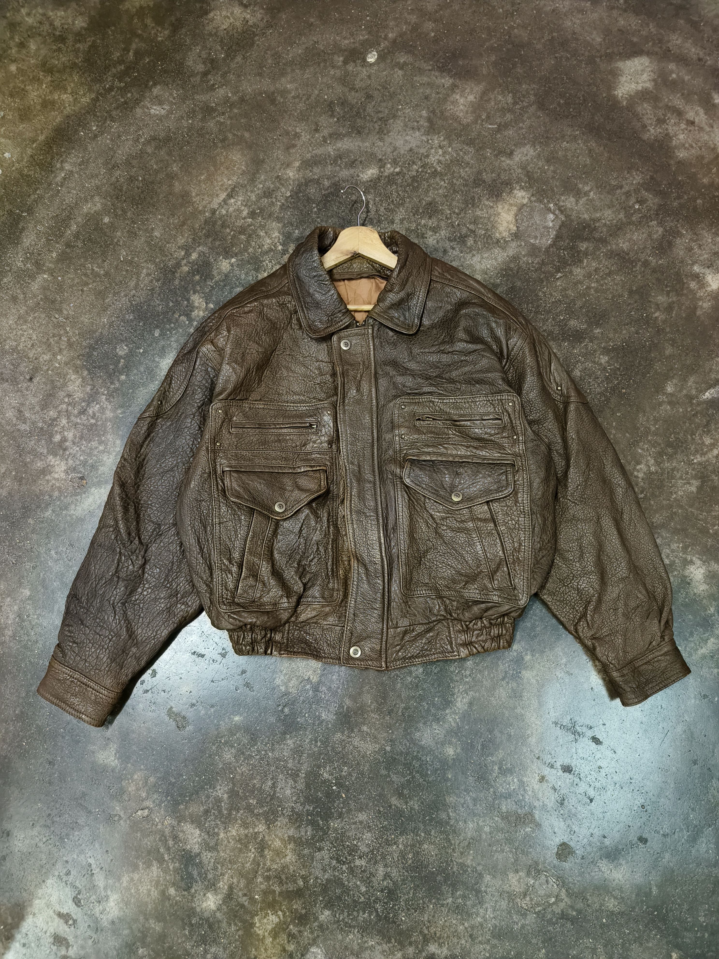 Genuine Leather TRUE VINTAGE FLIGHT BOMBER JACKET LEATHER Size US M / EU 48-50 / 2 - 1 Thumbnail