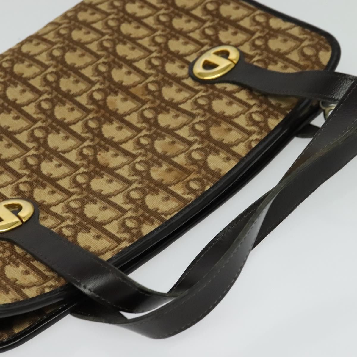 Dior DIOR Trotter Canvas Hand Bag Brown Gold Size ONE SIZE - 6 Thumbnail