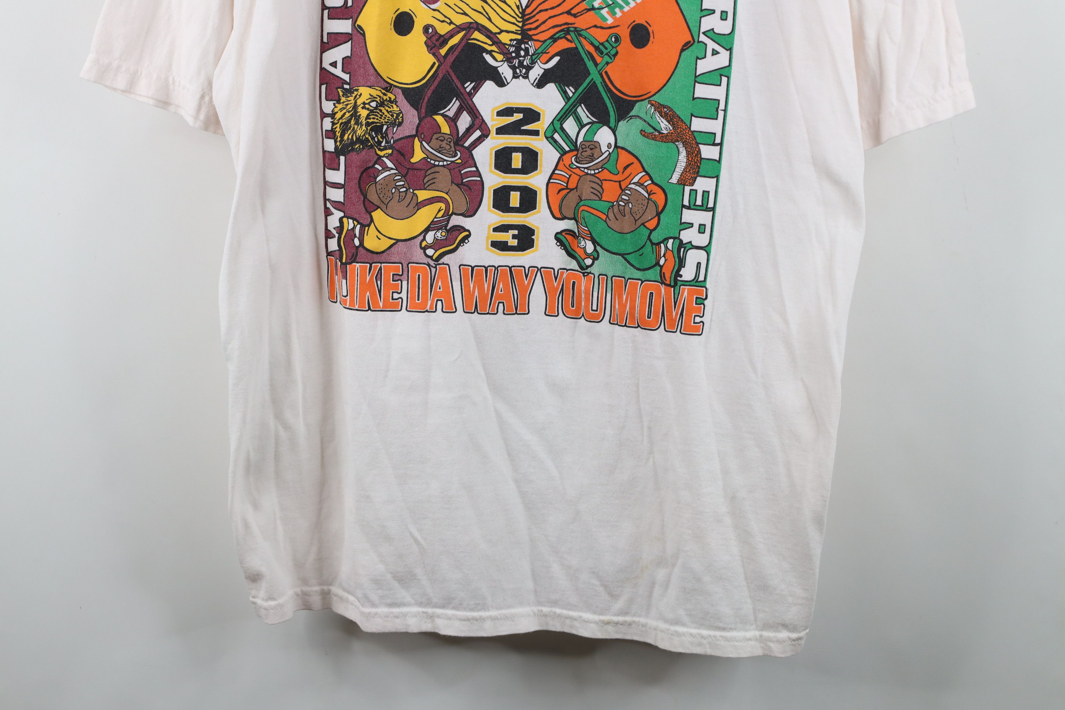 Vintage Vintage Bethune Cookman vs Florida A&M Football T-Shirt Size US XXL / EU 58 / 5 - 3 Thumbnail