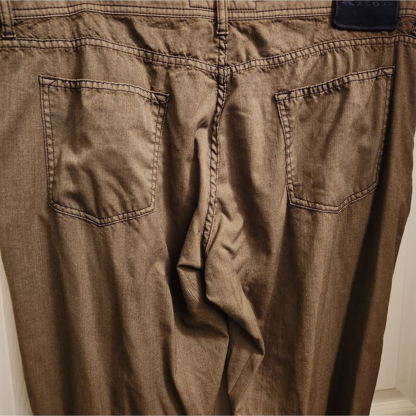 Kiton Kiton Brown Chinos Classic Olive Cotton Pants 42 Size US 26 / EU 42 - 6 Thumbnail