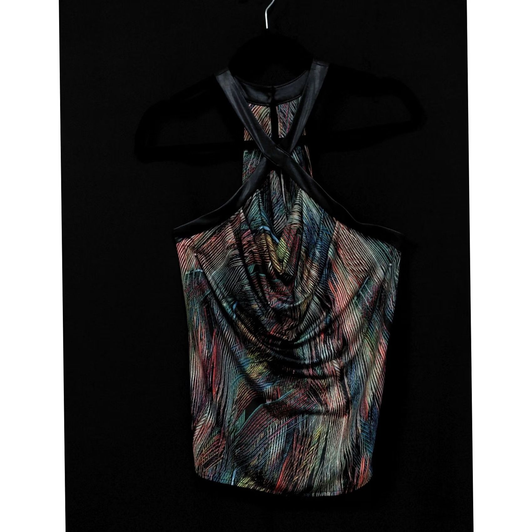 Guess GUESS Multicolor Halter Top Graphic Print Knit Sleeveless Women Size S Size S / US 4 / IT 40 - 2 Thumbnail