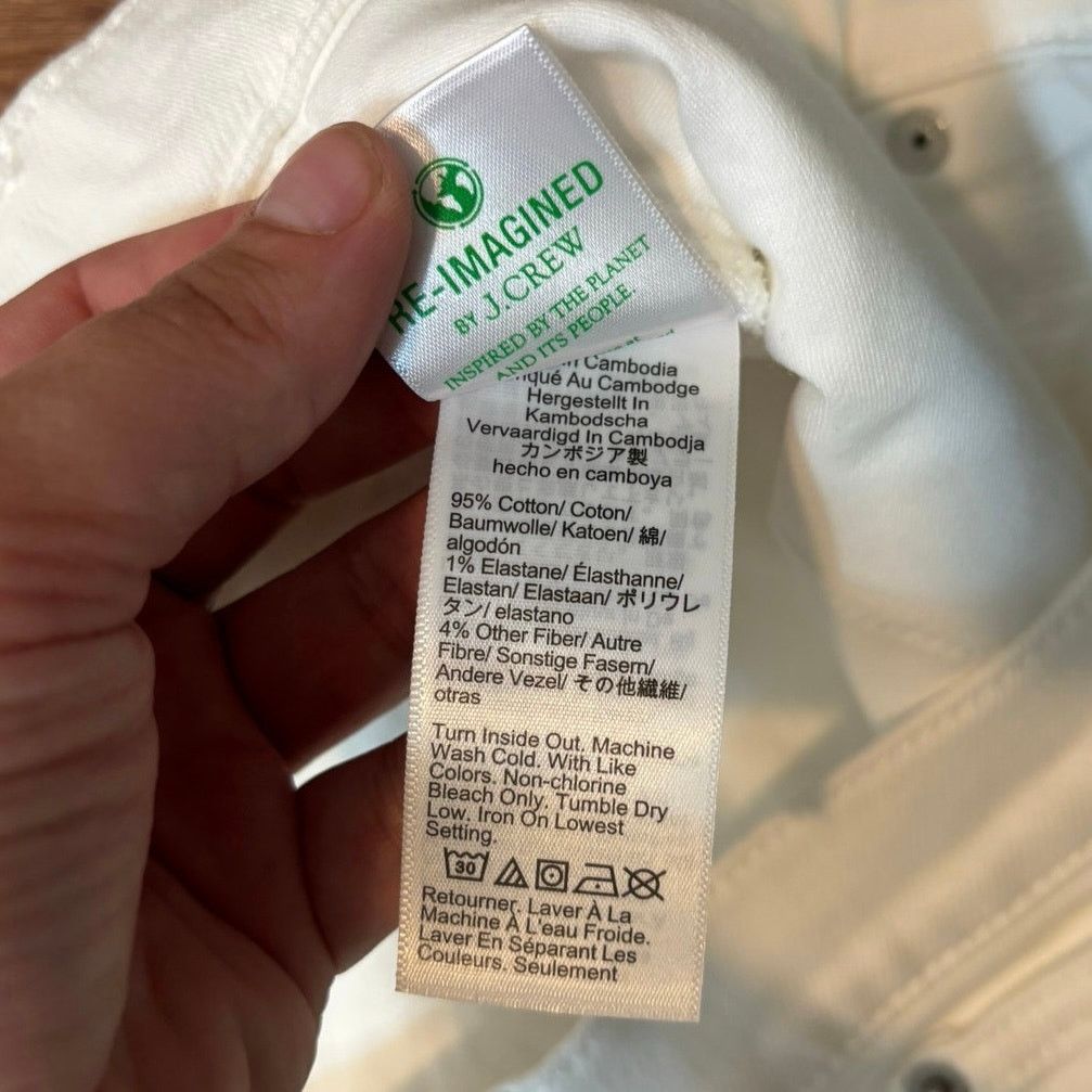 J.Crew NWT J.Crew Straight White Jean In All Day Stretchy Size 32 Size 32" / US 10 / IT 46 - 7 Thumbnail