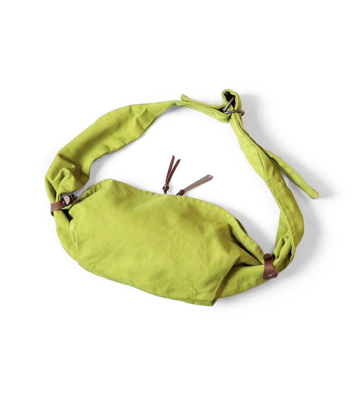 image of Kapital No. 6 Canvas Snuffkin Bag Little in Light Green, Men's