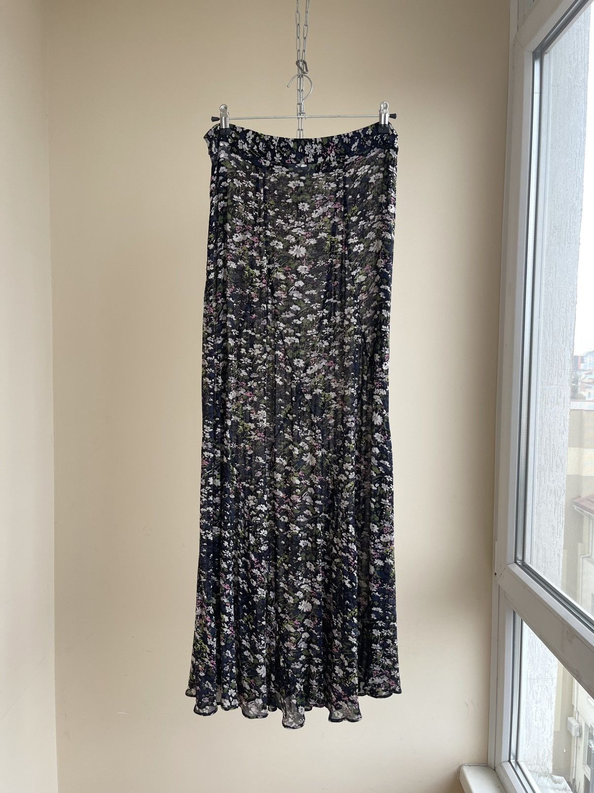 Ganni Ganni Georgette Sheer Floral Print Viscose Maxi Skirt FW19 Size 32" / US 10 / IT 46 - 5 Thumbnail