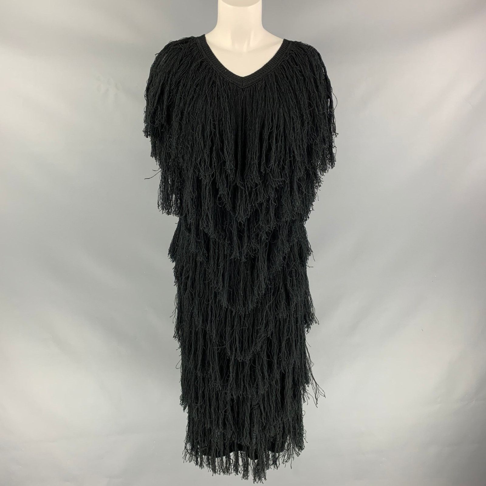 Sibling SIBLING LONDON Black Rayon Knitted Size M Dress Size M / US 6-8 / IT 42-44 - 1 Thumbnail