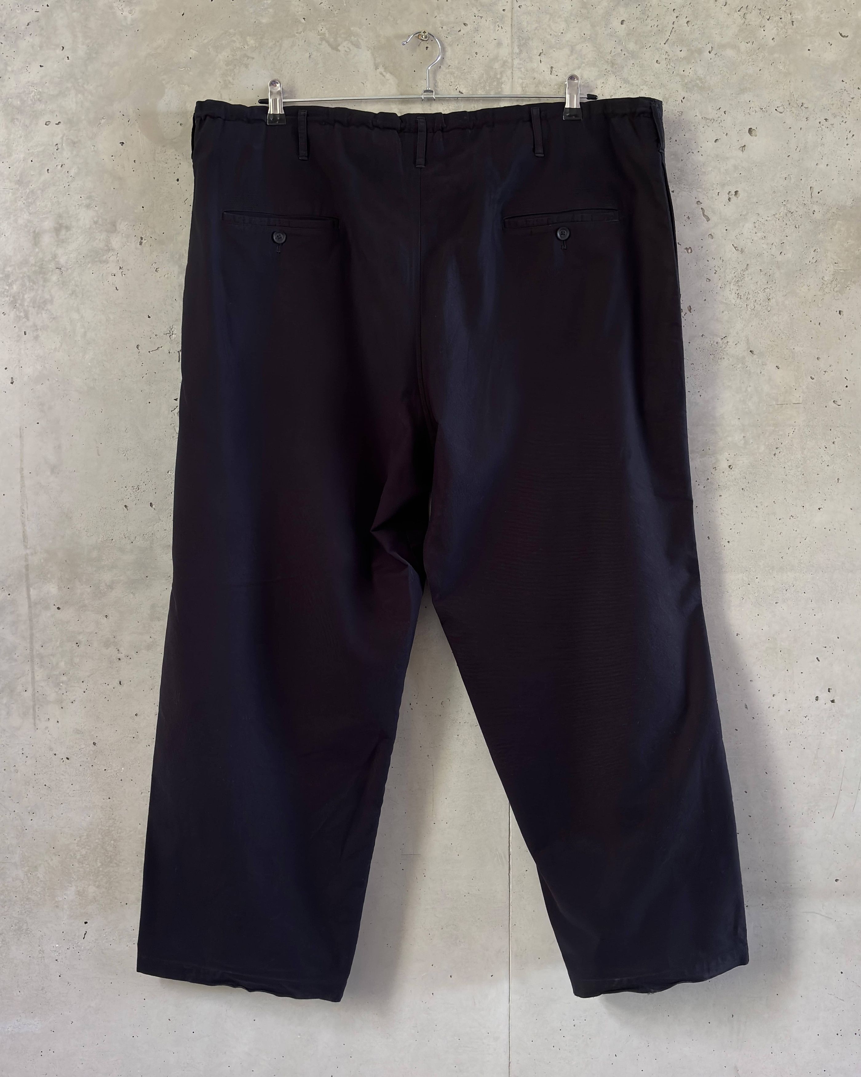 Yohji Yamamoto Yohji Yamamoto Drawstring Pants Navy Size US 34 / EU 50 - 2 Thumbnail