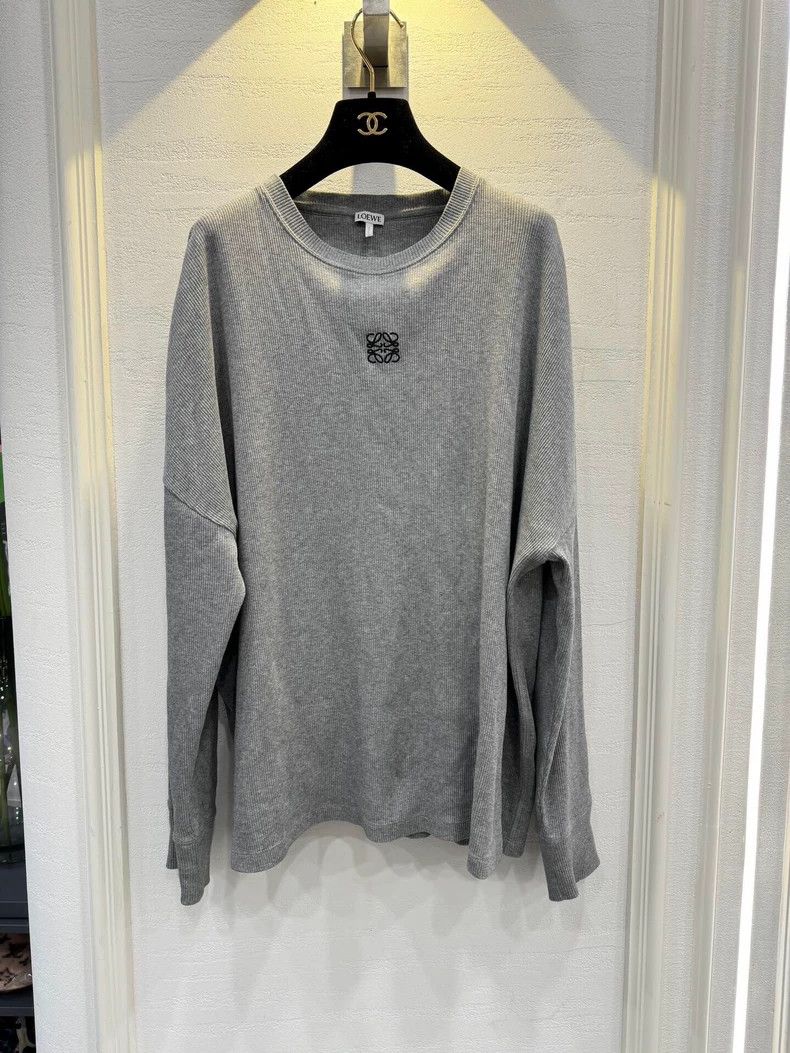Loewe LOEWE Gray long-sleeved shirt with embroidered Logo Size US XS / EU 42 / 0 - 1 Thumbnail