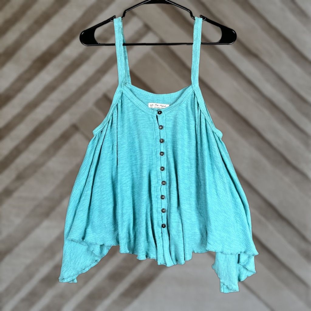 Vintage We The Free Tank Womens Dream Weaver Tahiti Breeze Stretch S Small Blue Casual Size S / US 4 / IT 40 - 1 Thumbnail