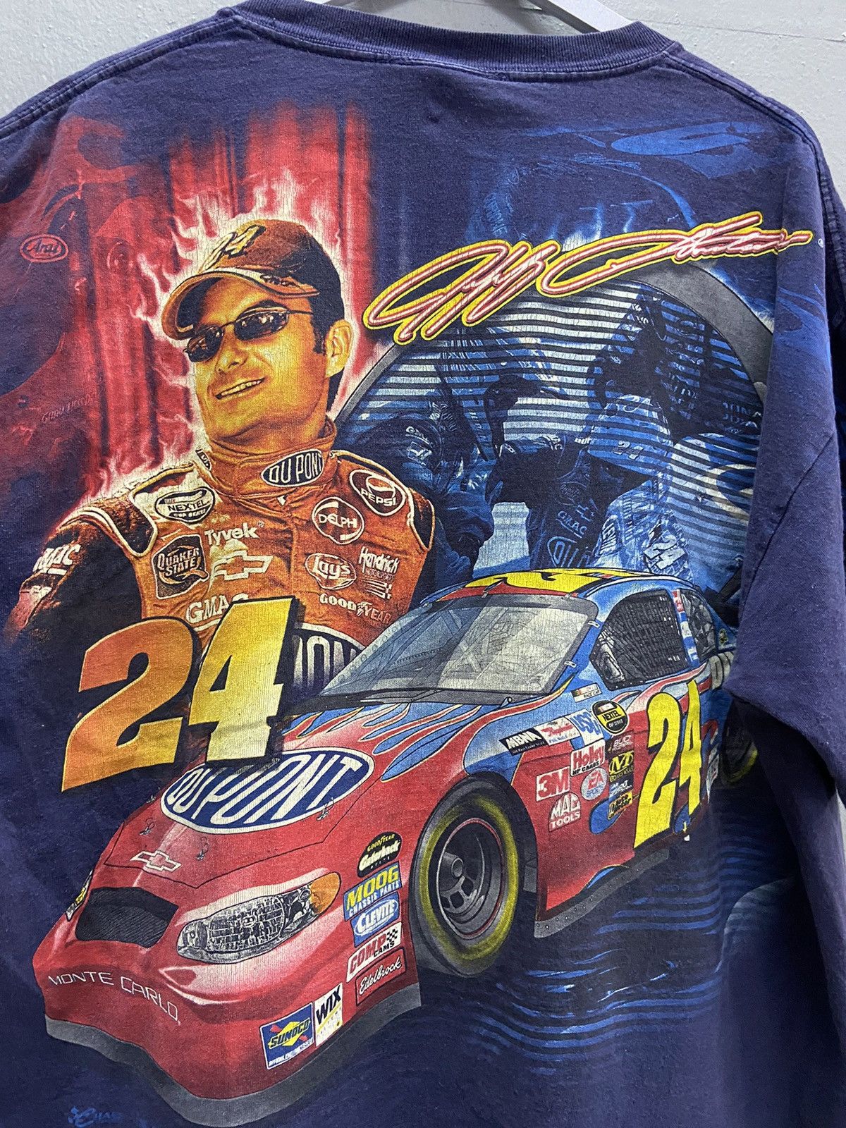 NASCAR VINTAGE JEFF GORDON 24 NASCAR Y2K OVER PRINT TEE SHIRT Size US XL / EU 56 / 4 - 8 Thumbnail