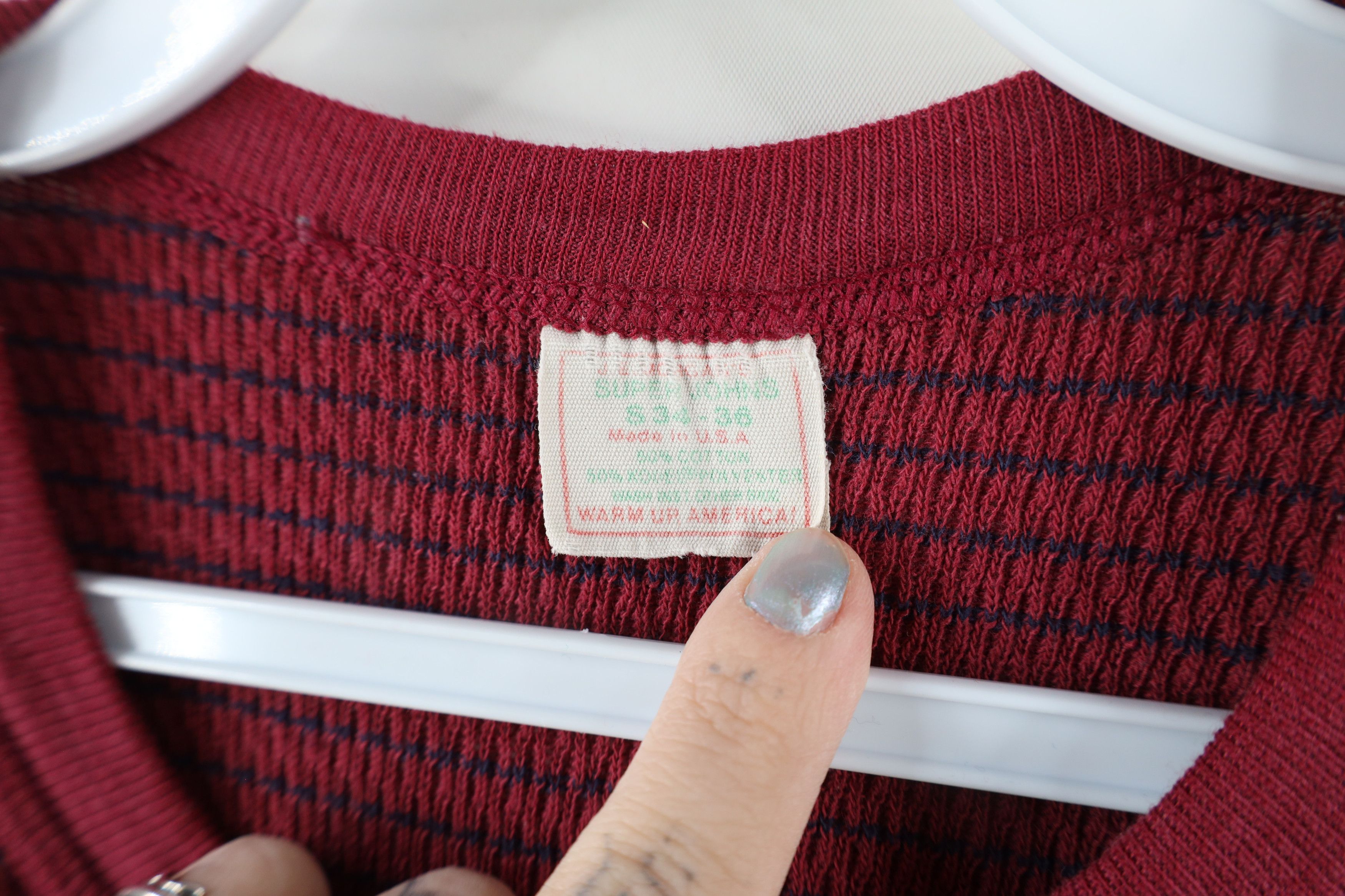 Vintage Vintage 70s Streetwear Thermal Waffle Knit T-Shirt USA Size US S / EU 44-46 / 1 - 7 Thumbnail