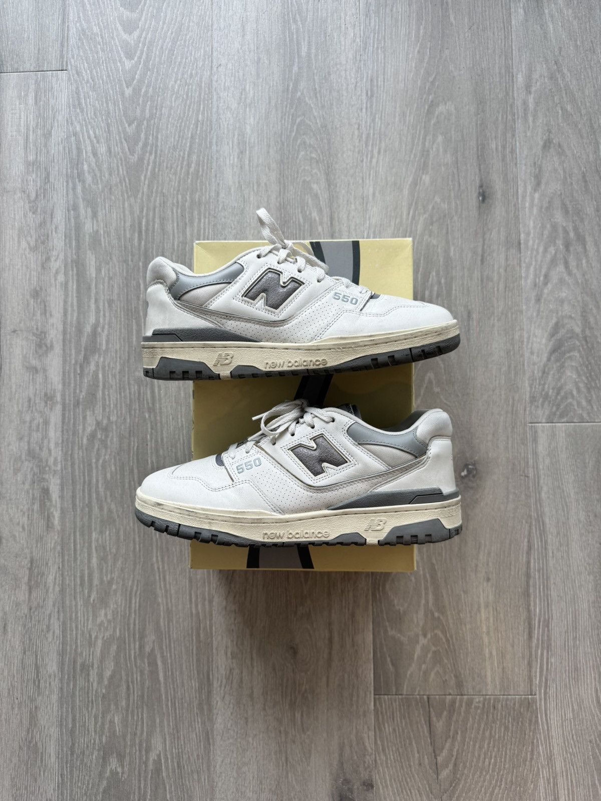 Aime Leon Dore × New Balance New Balance Aime Leon Dore White/Grey 550 Size US 10.5 / EU 43-44 - 1 Thumbnail