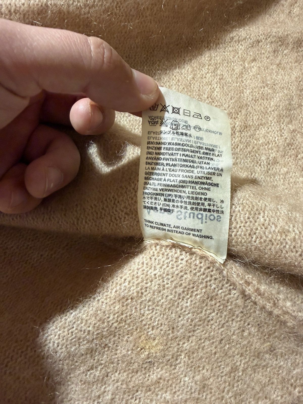 Acne Studios Acne Studios Raya Mohair Cardigan - Dusty Paw Beige - Size S Size S / US 4 / IT 40 - 5 Thumbnail