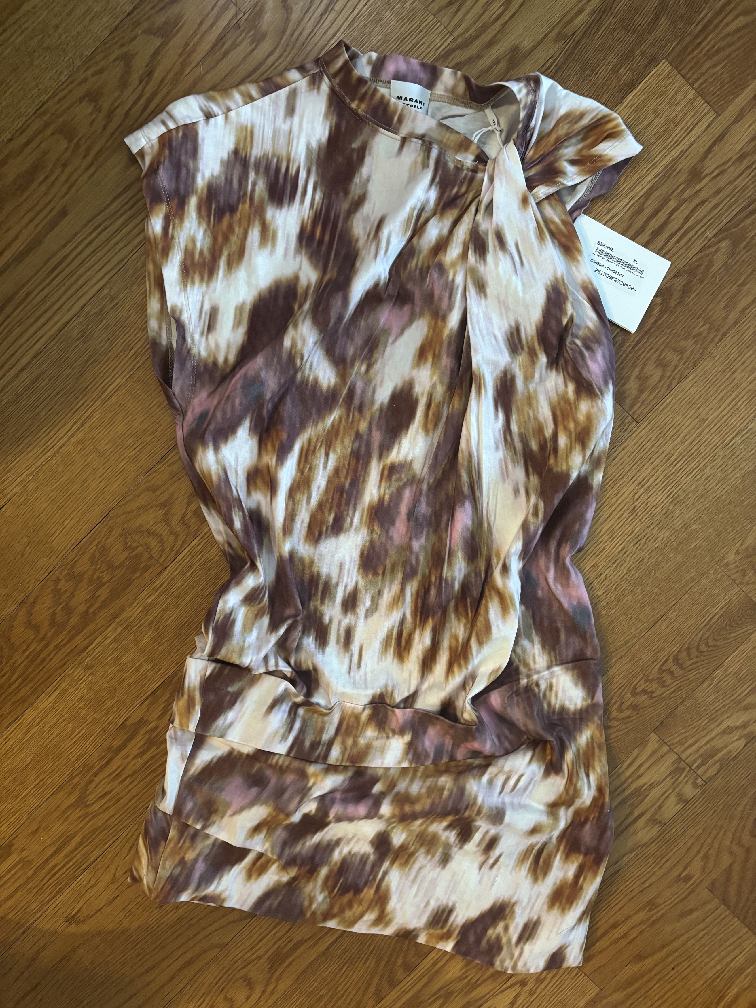 Isabel Marant Etoile Off-white & tan leany minidress Size XL / US 12-14 / IT 48-50 - 2 Thumbnail
