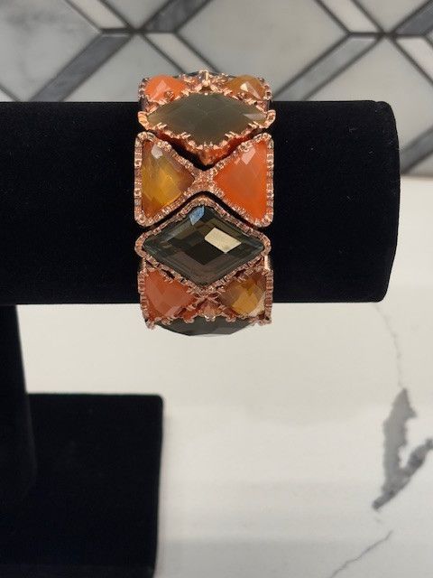 Jewelry Rose Gold & Multicolor Stone Bracelet Size ONE SIZE - 1 Thumbnail
