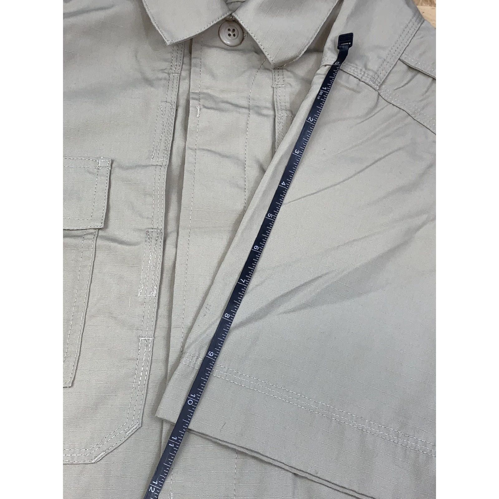 Vintage 5.11 Tactical Ripstop Button Up Shirt Mens L Tall Tan Casual Work Travel 8686 Size US L / EU 52-54 / 3 - 7 Thumbnail