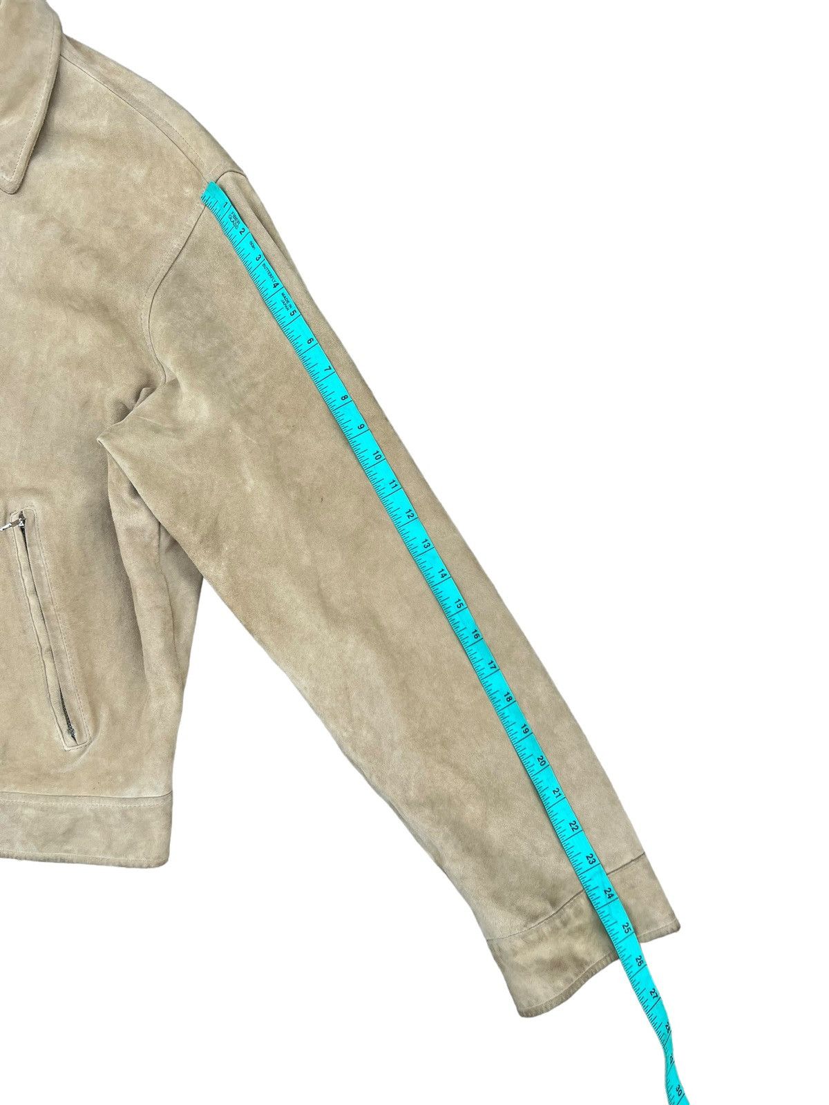 DKNY RARE! Vintage 90s DKNY Patina Suede Leather Jacket Size US XL / EU 56 / 4 - 4 Thumbnail