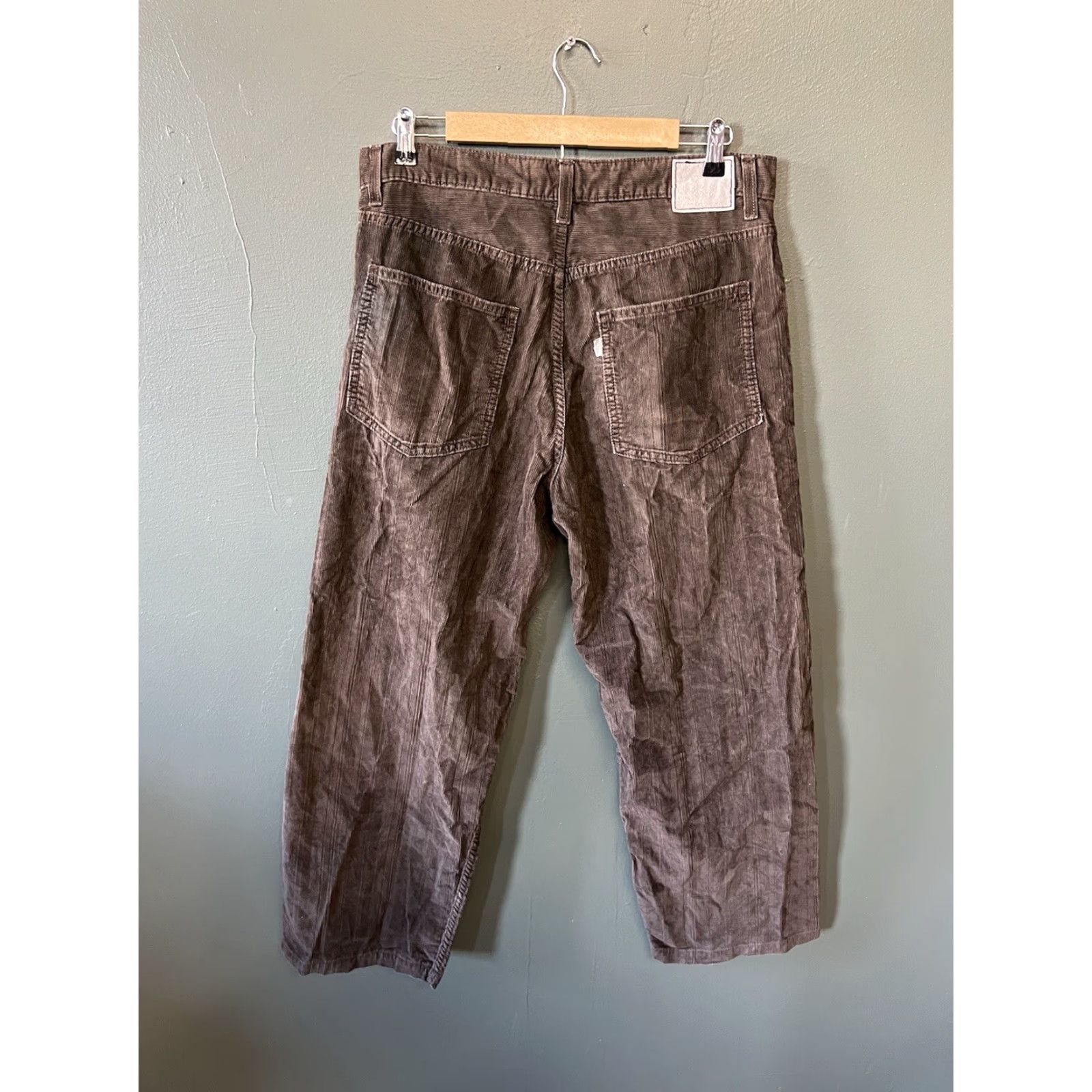 Levi's VINTAGE Levi's Silvertab Corduroy Pant Men 34x32 Brown Straight Levis Silvertab 90s Mens Pants Size US 34 / EU 50 - 2 Thumbnail