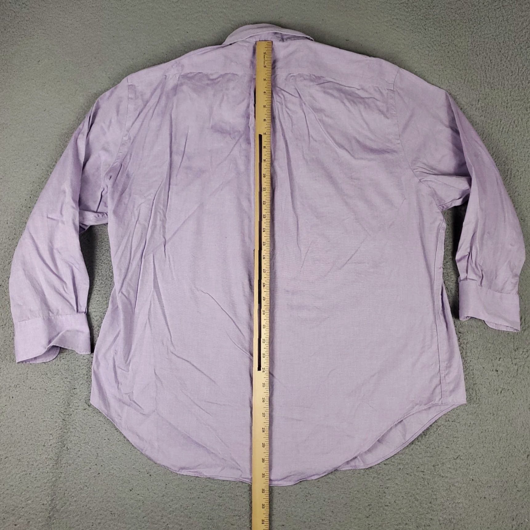Ralph Lauren RALPH LAUREN Dress Shirt Mens Size 17.5 Blue Long Sleeve Button-Down Solid Classic Modern Size 46R - 3 Thumbnail