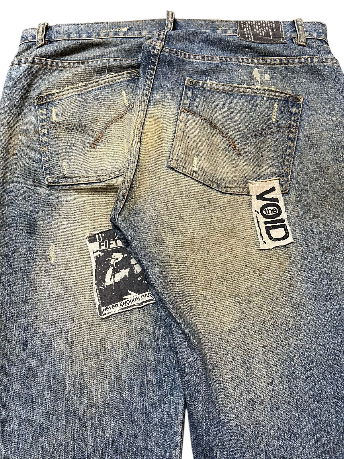 Hysteric Glamour Vintage Japanese Brand Mud Wash Faded Artist Style Jeans Size US 36 / EU 52 - 6 Thumbnail