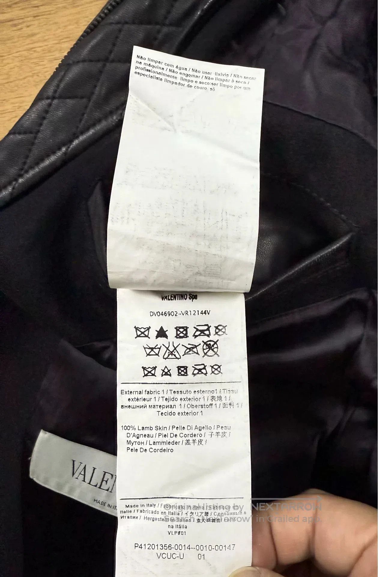 Valentino Valentino Men's Leather Jacket. Size US L / EU 52-54 / 3 - 6 Thumbnail