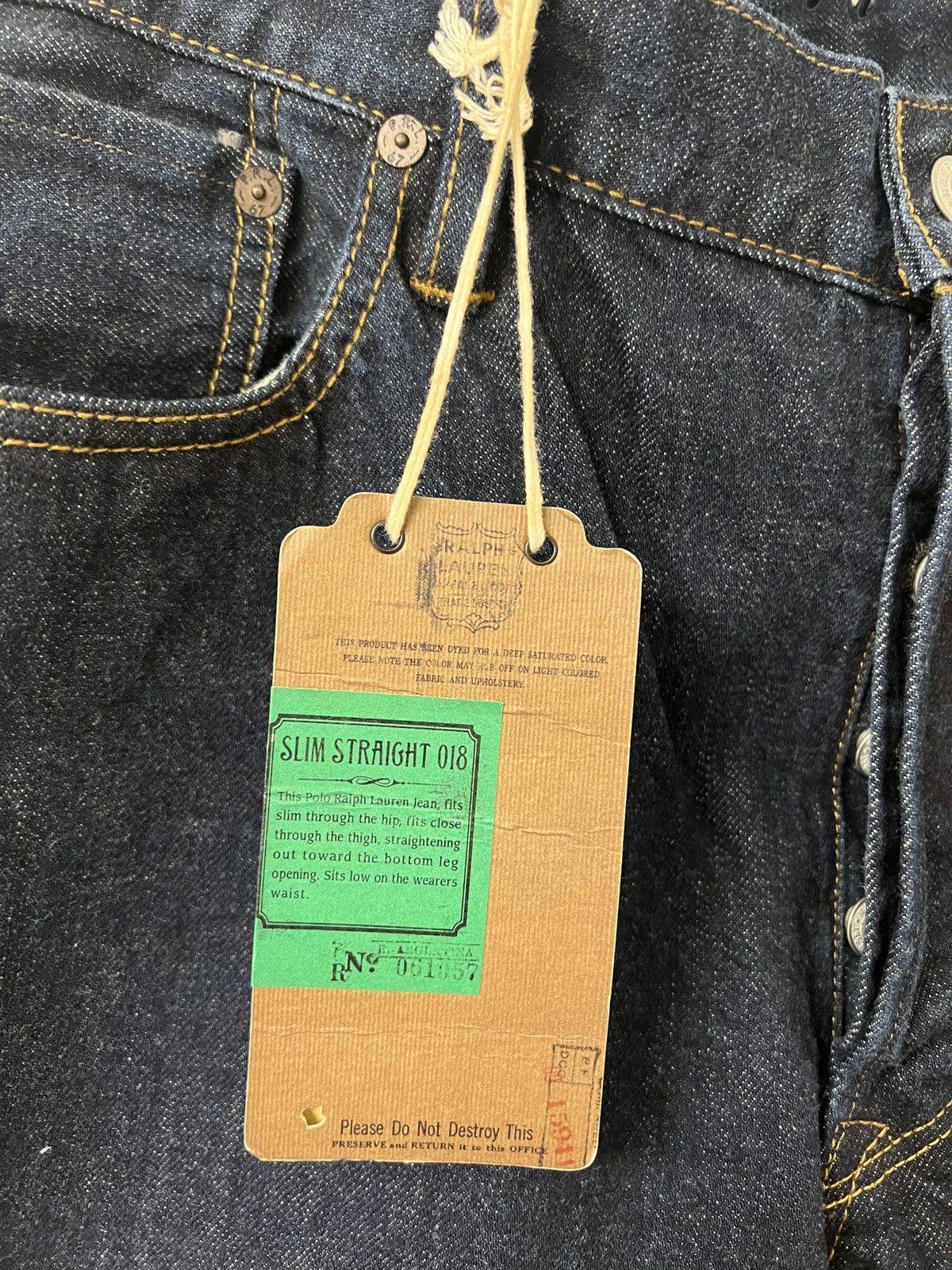 Polo Ralph Lauren Vintage Polo Ralph Lauren 018 Slim Straight Jeans 38x34 NWT Size US 38 / EU 54 - 10 Thumbnail