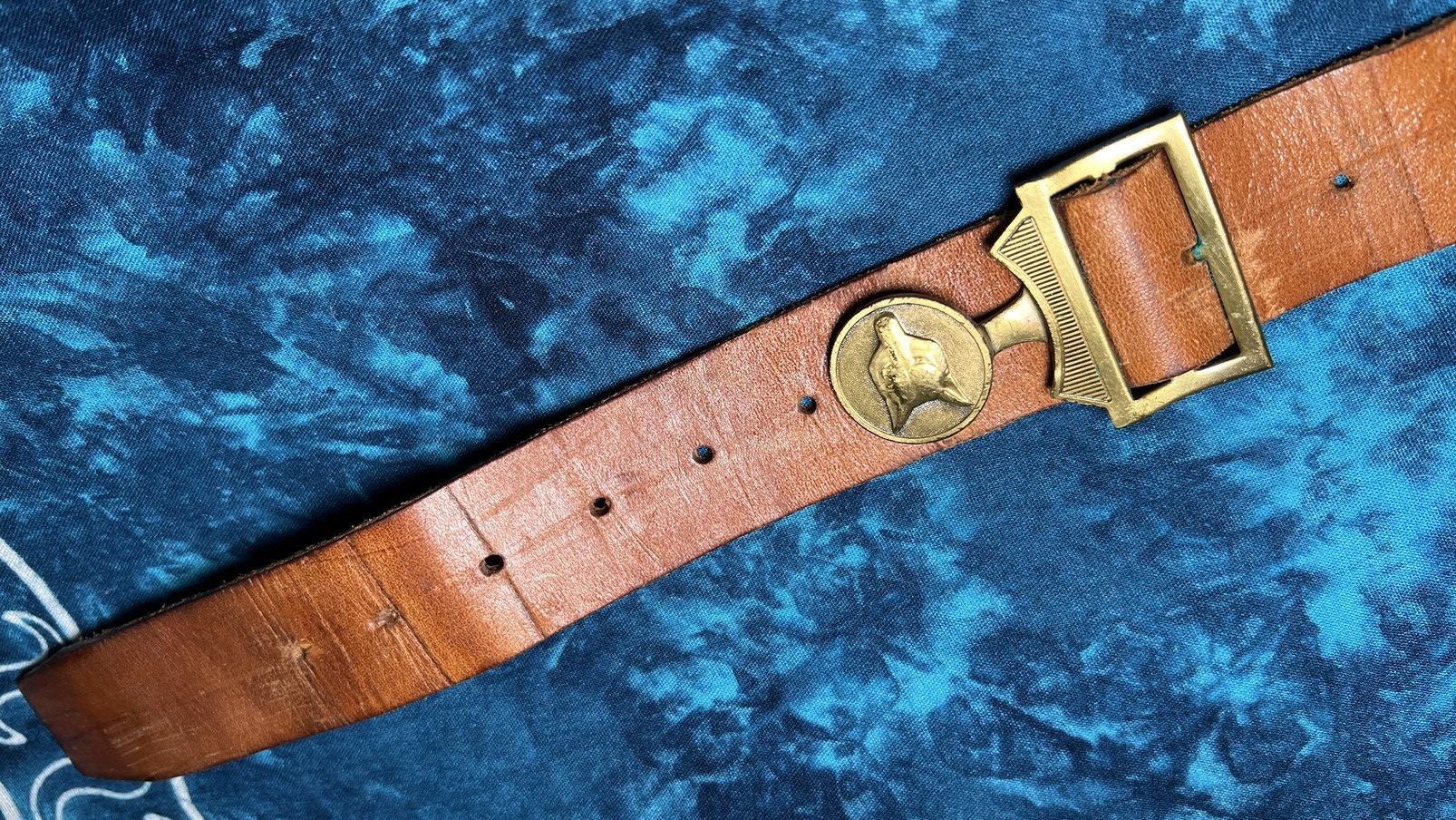 Vintage Avant Garde Swiss Scout Brown Vintage Leather belts Y2K Size 26 - 8 Thumbnail