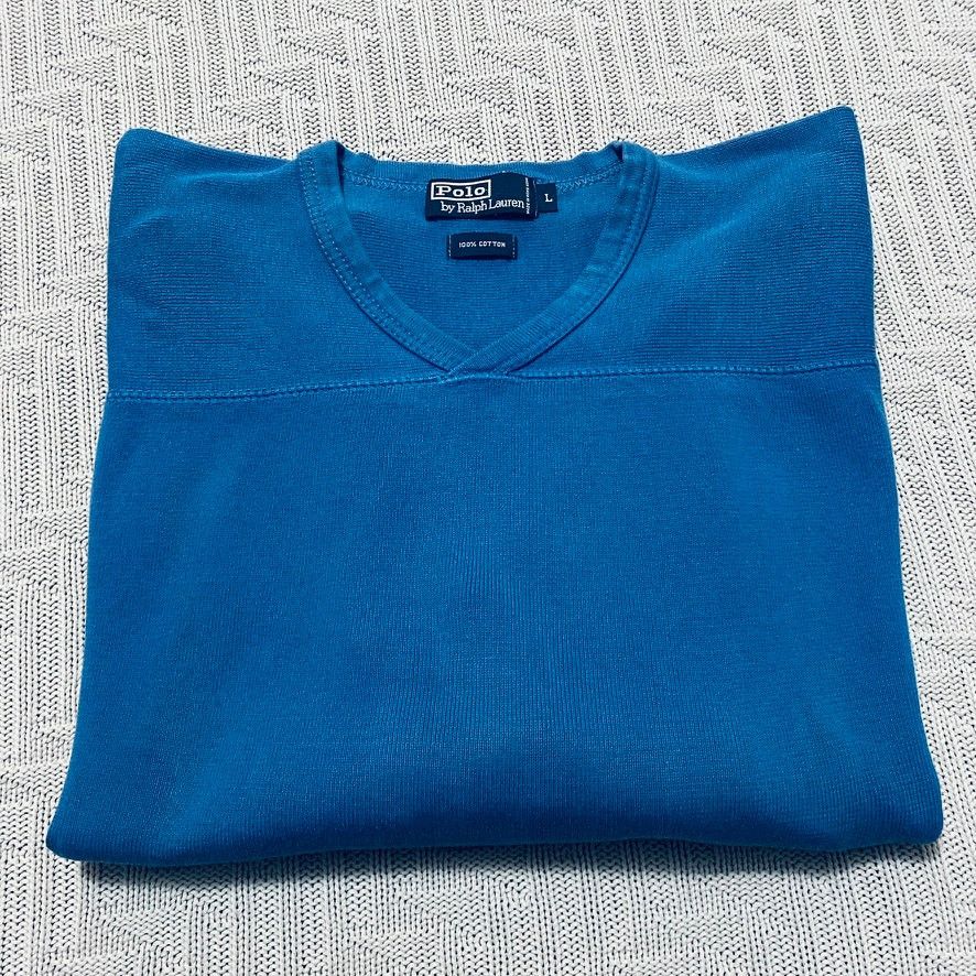 Polo Ralph Lauren blue ribbed sweatshirt
