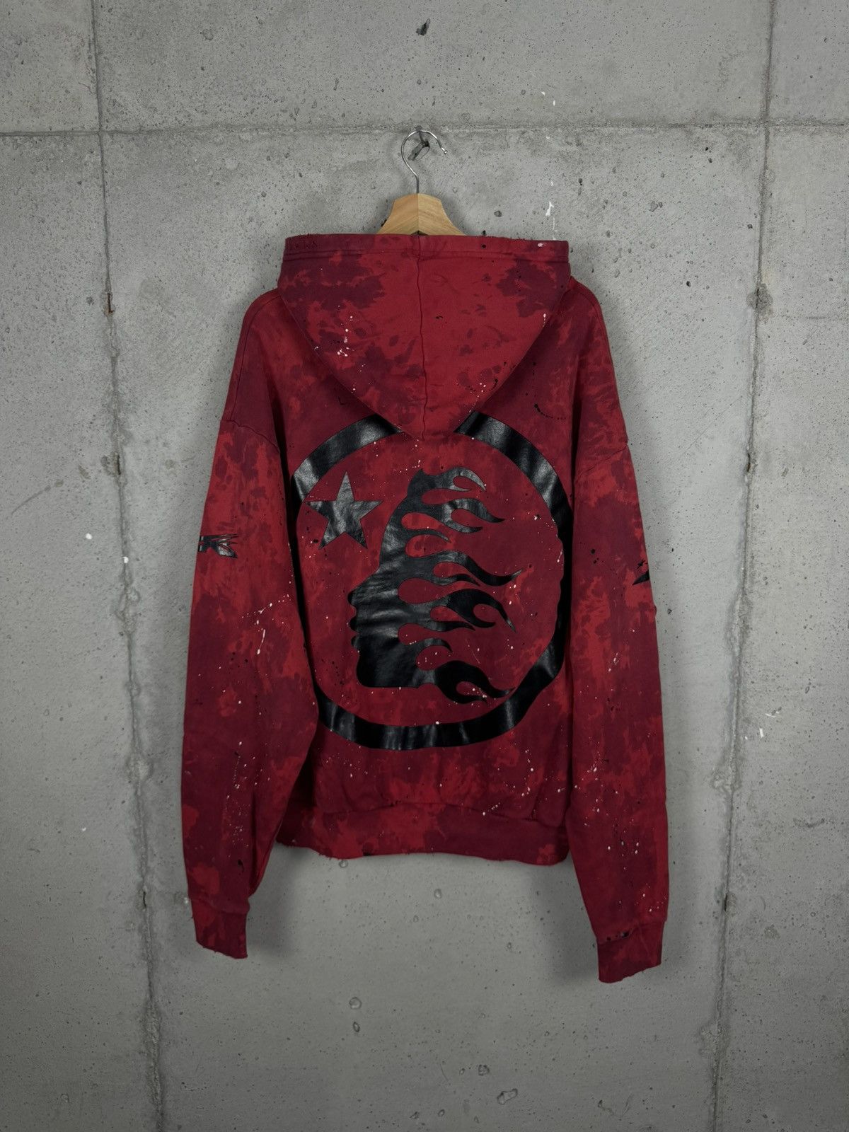 HELLSTAR Large Hellstar Sports Red Tye-Dye Skull Hoodie HELLSTAR Large Hellstar Sports Red Tye-Dye Skull Hoodie