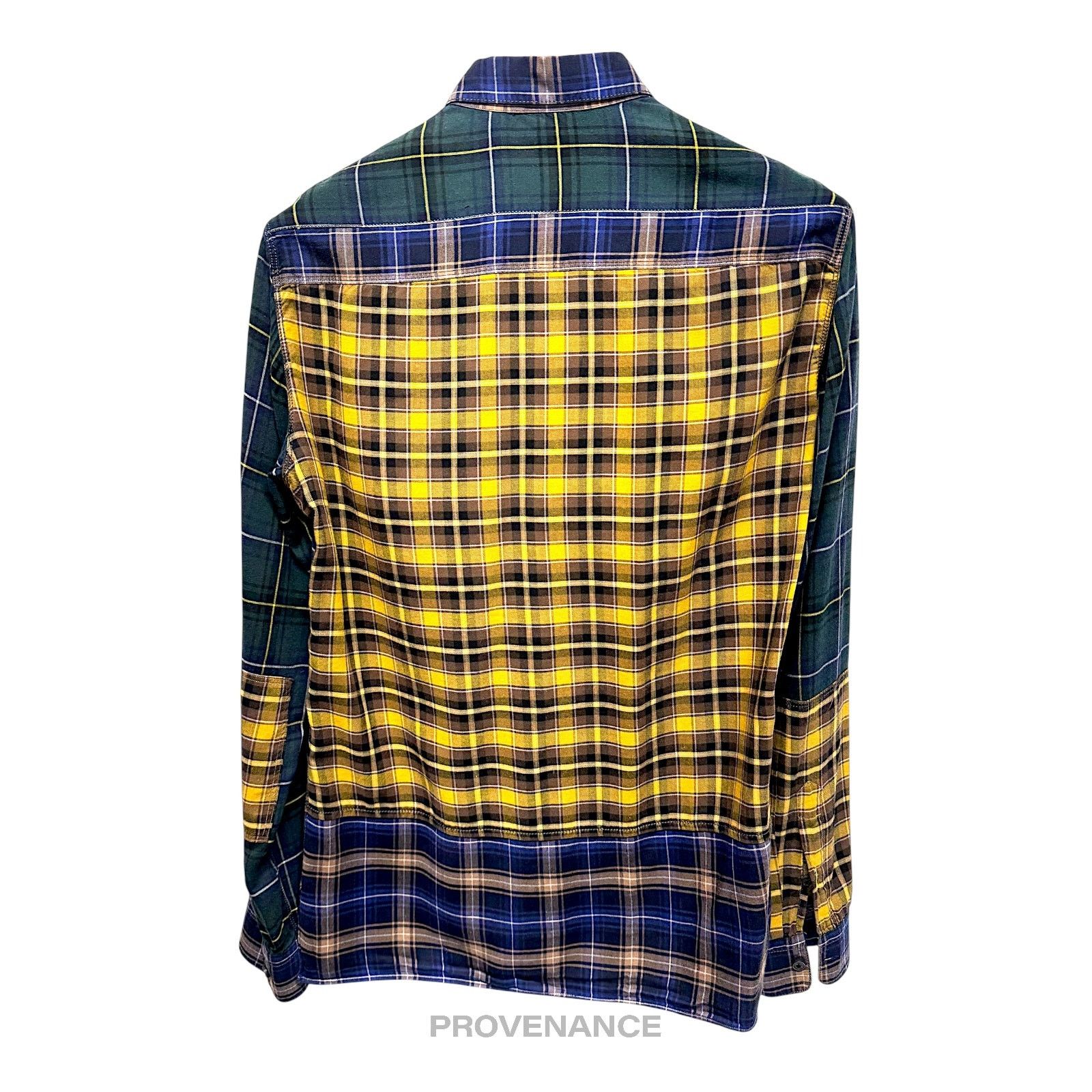 Lanvin 🔴 Lanvin Patchwork Flannel Shirt - Multicolor Plaid 37 14.5 Size US XS / EU 42 / 0 - 2 Thumbnail