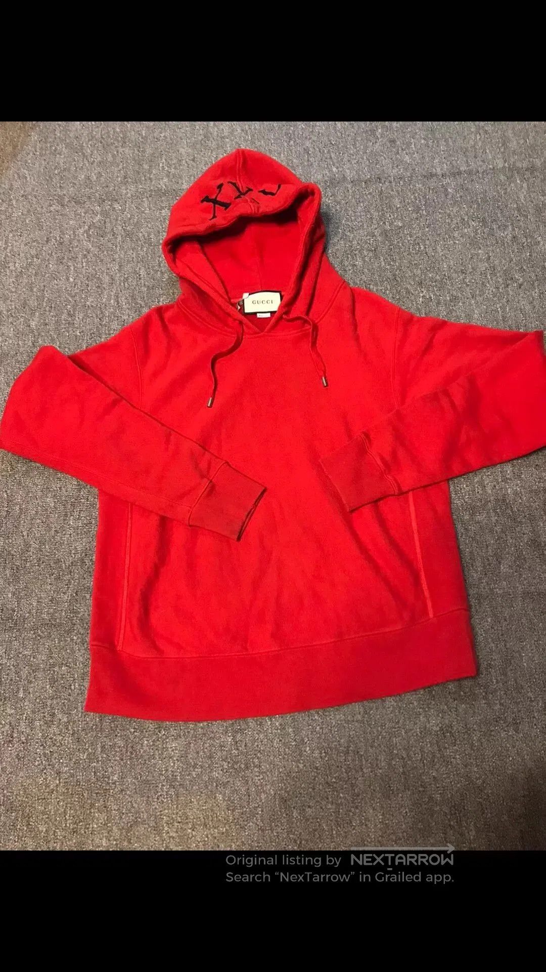 Gucci Red Hoodie with Drawstring and Kangaroo Pocket. Size US M / EU 48-50 / 2 - 3 Thumbnail