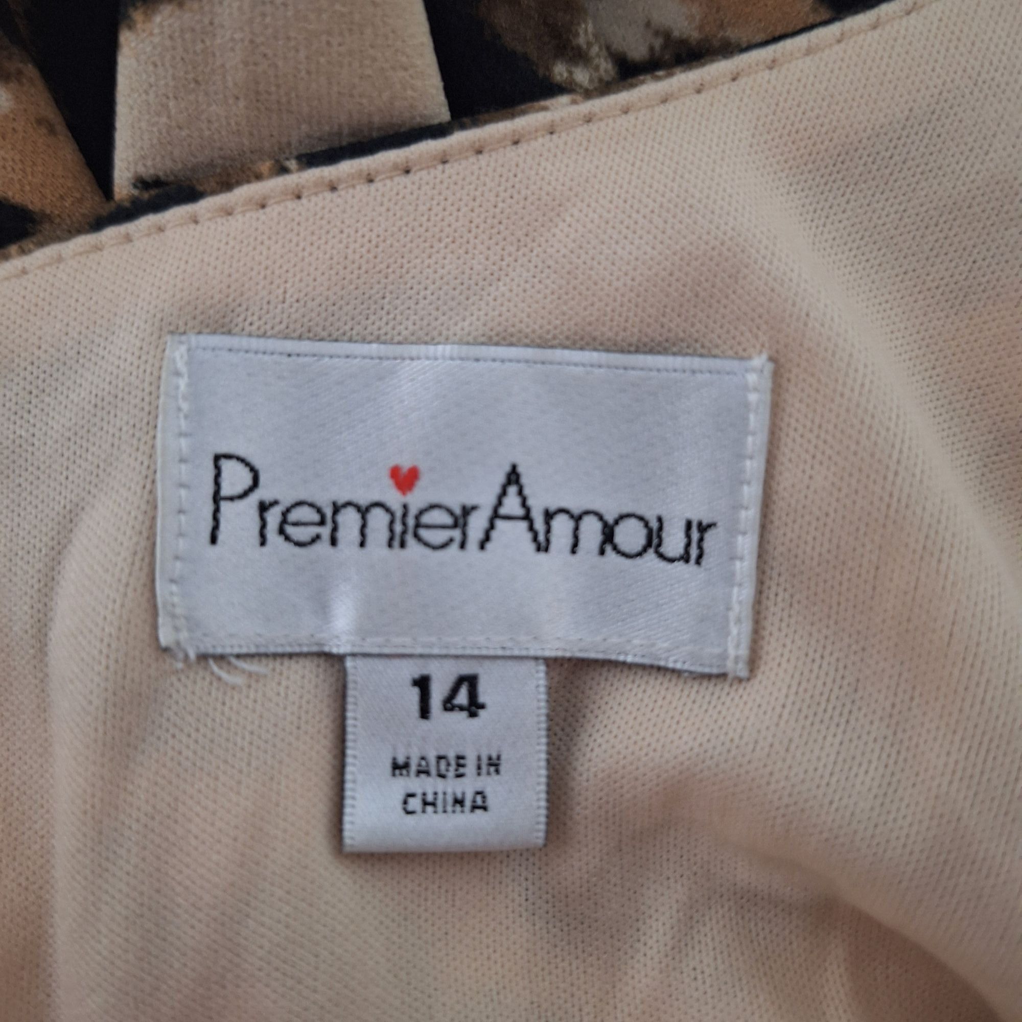 Other Premier Amour Leopard Print Sheath Dress Size 14 Gold Zip Mo Size XL / US 12-14 / IT 48-50 - 4 Thumbnail