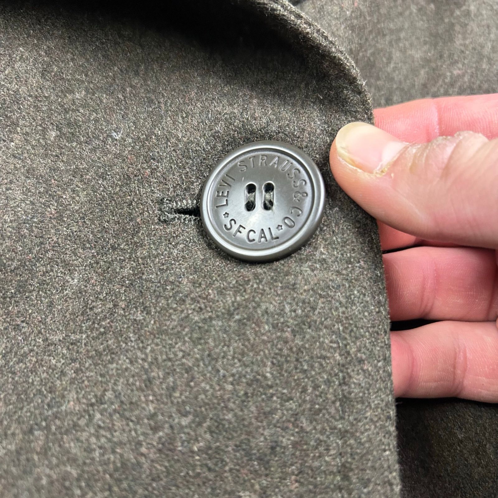 Levi's Levi's Wool Blend Peacoat Jacket With Quilted Lining Size US M / EU 48-50 / 2 - 11 Thumbnail
