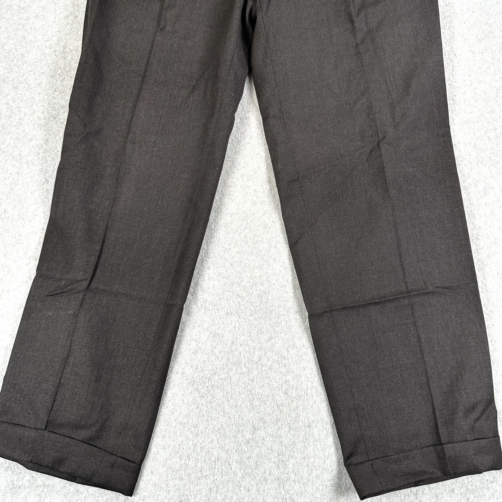 Canali Canali Dress Pants 36 Wool Mens 36x31 Gray Pleated Front Straight Leg Trousers Size US 36 / EU 52 - 3 Thumbnail